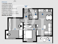 Buy apartments in Good Water, Montenegro 64m2 price 140 140€ ID: 130460 4